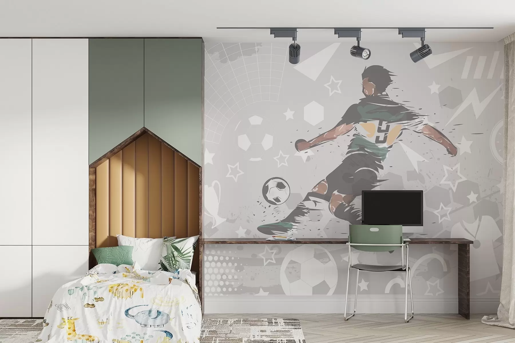 murais de parede Jogador de futebol, desporto w04763