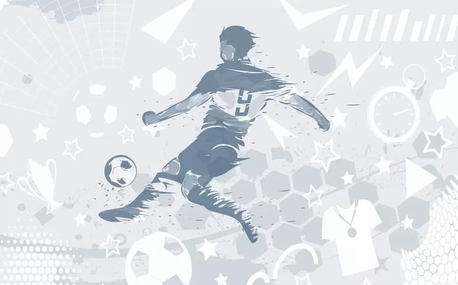 murais de parede Jogador de futebol, desporto w04763v1