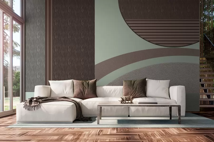 murais de parede geometria abstrata texturizada  w04631