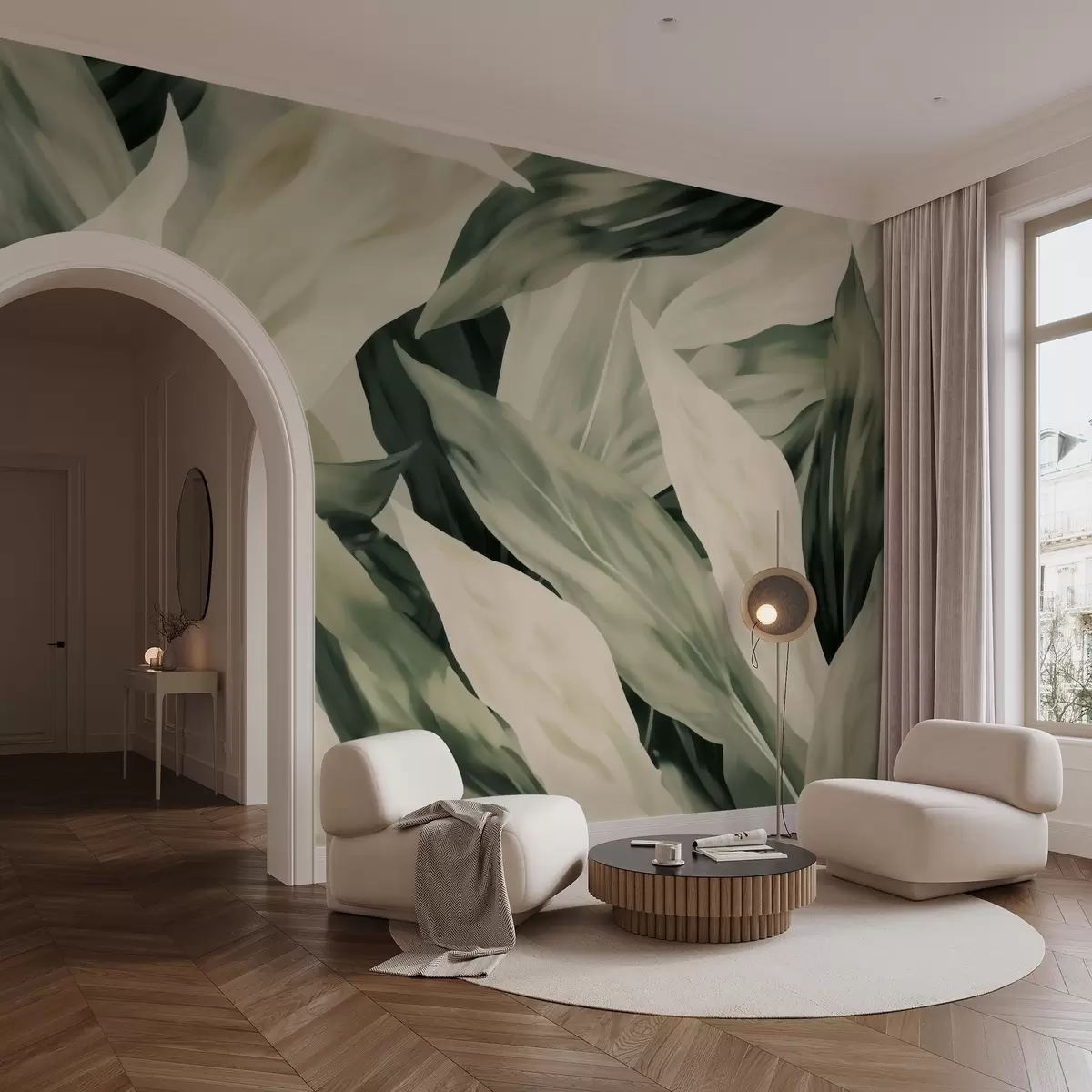 murais de parede Folhas pintadas w04799