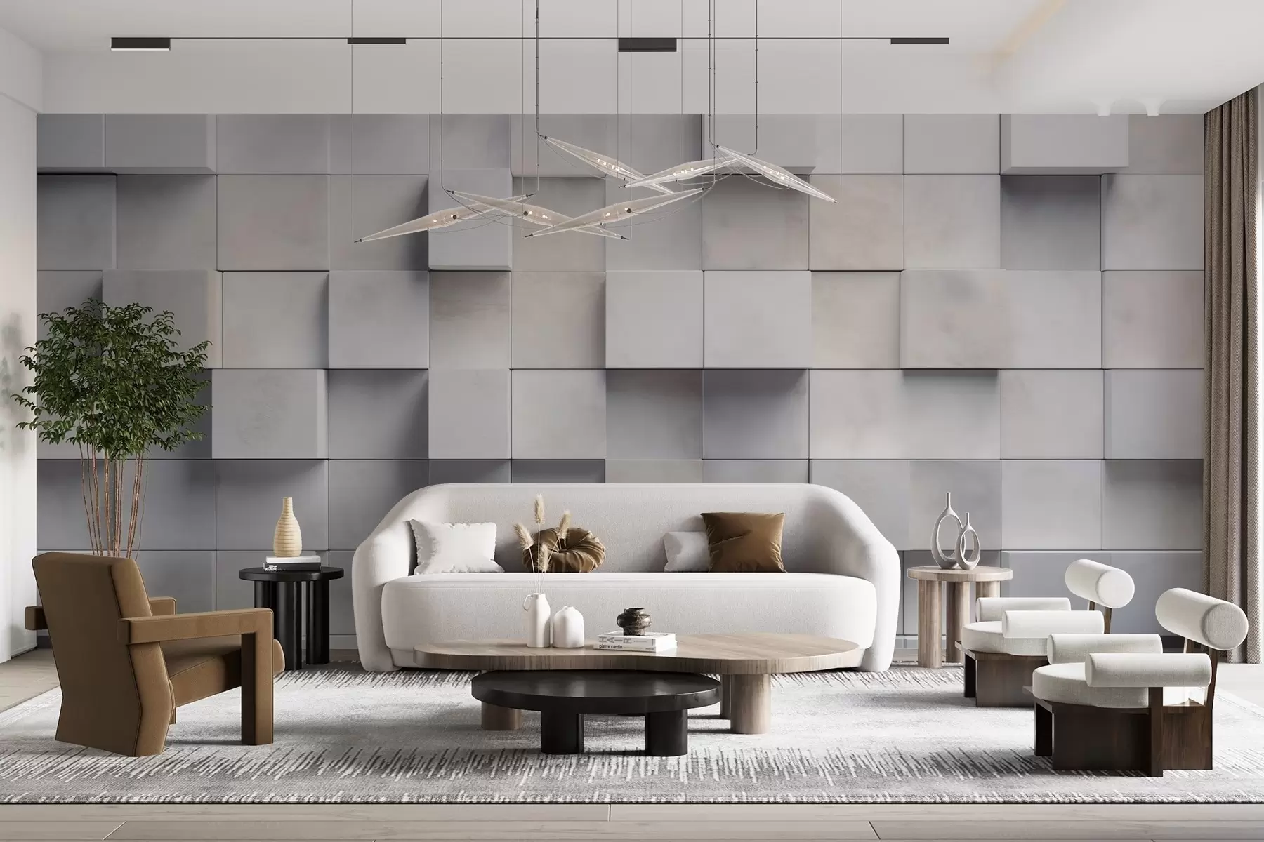 murais de parede Blocos quadrados w04806