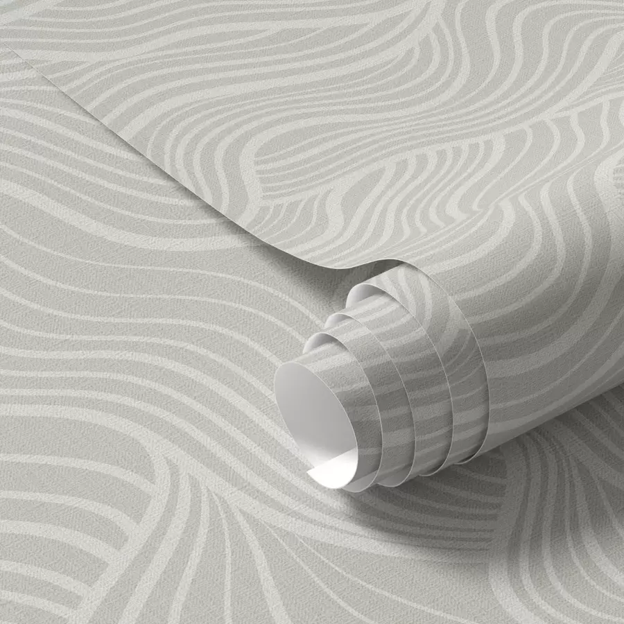 murais de parede Ondas sobre fundo cinza-oliva com textura de tecido a00681