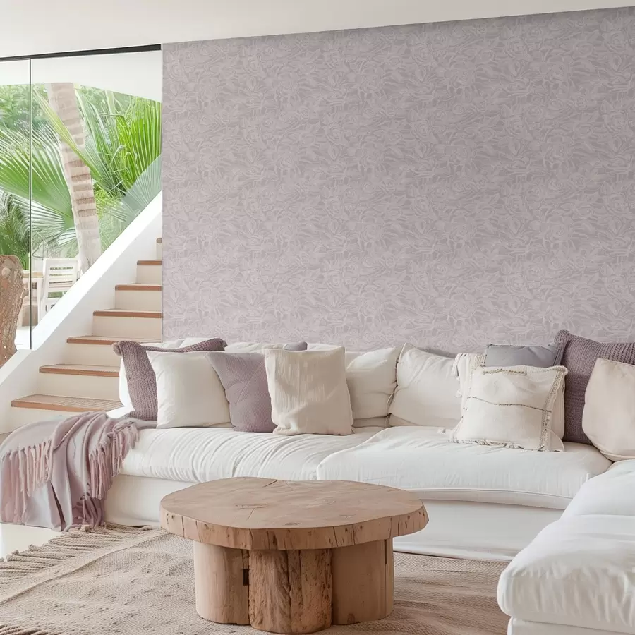 murais de parede Rosas gravadas em cinza claro a00841v1