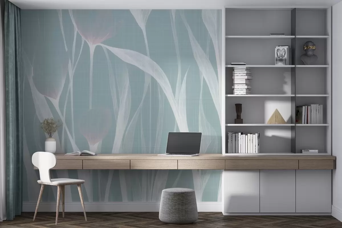 murais de parede Tulipas translúcidas e frágeis w04831v2