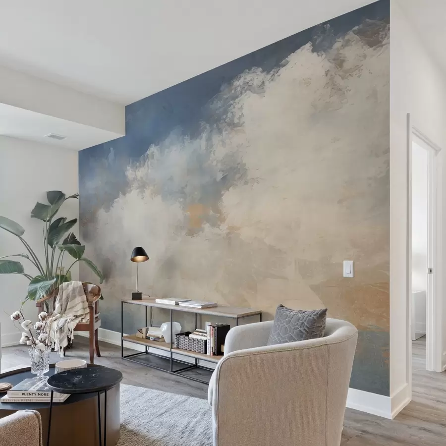 murais de parede Imagem abstrata de nuvens em estilo loft w04841