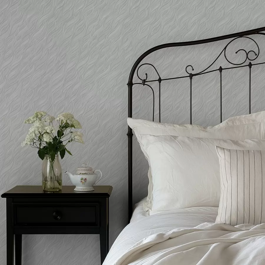 murais de parede Ondas texturizadas com escova, menta clara a00688v2