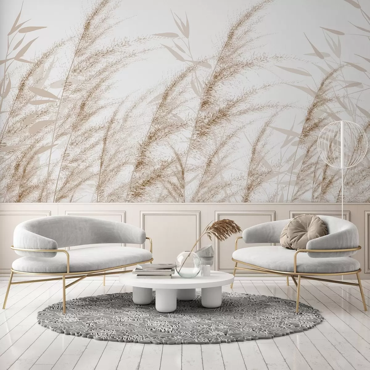 murais de parede Pampas e erva seca w04863v1