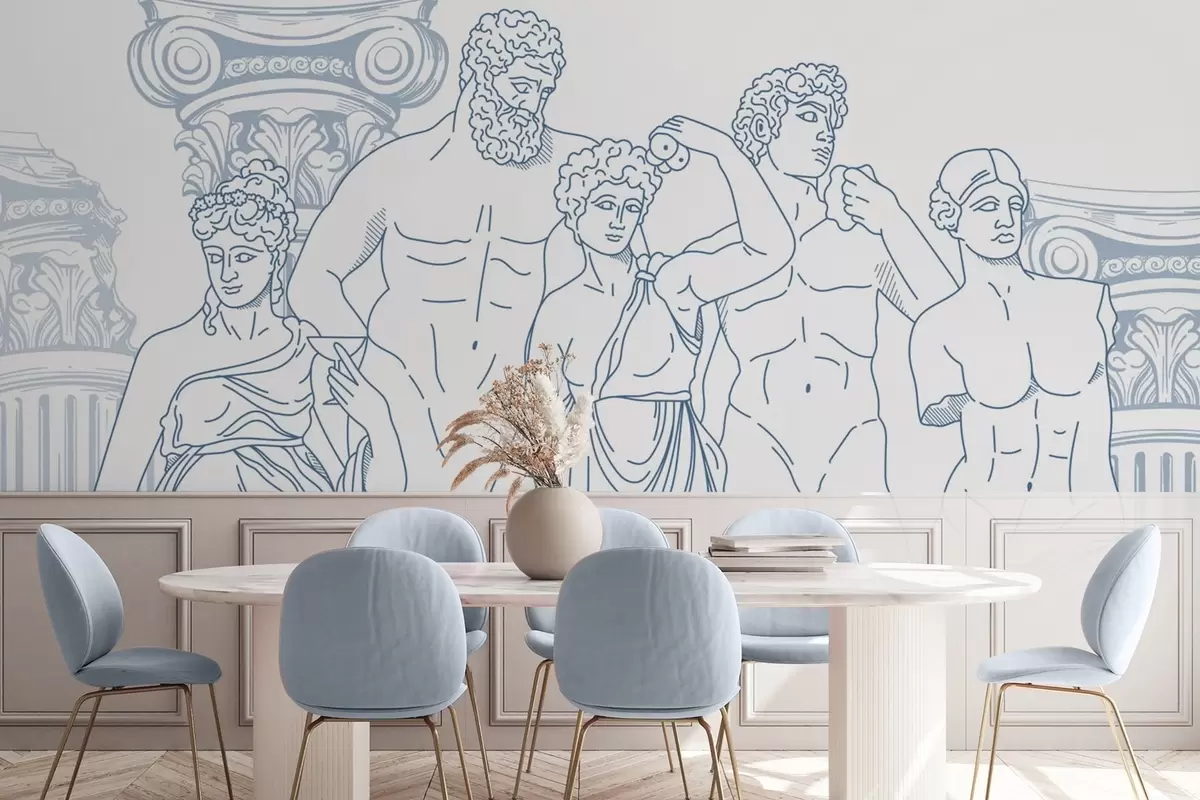 murais de parede Povos antigos e colunas w04865