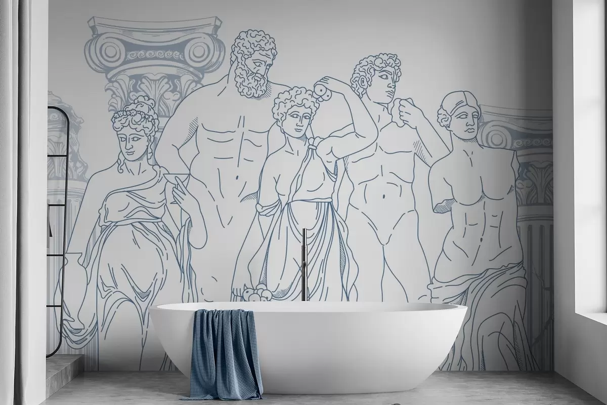 murais de parede Povos antigos e colunas w04865