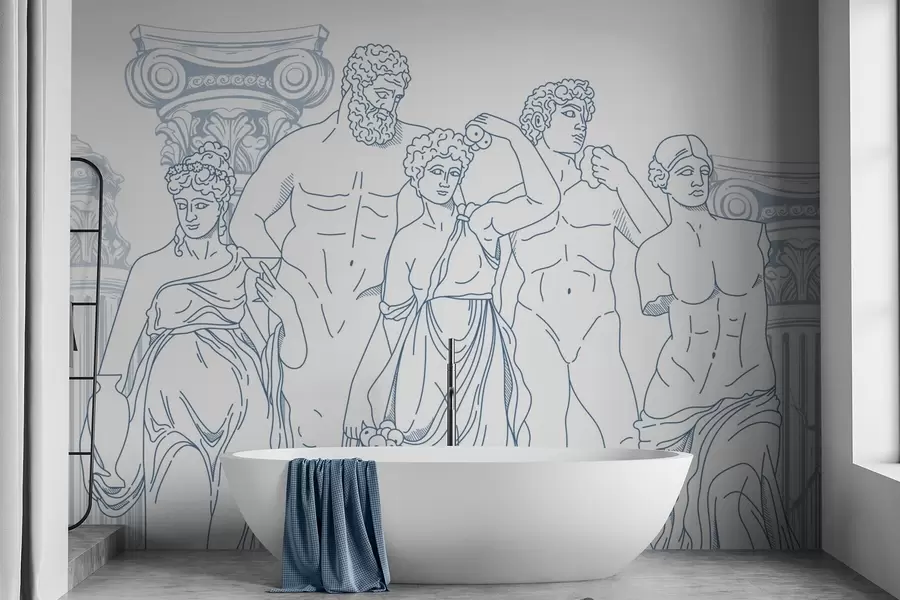 murais de parede Povos antigos e colunas w04865