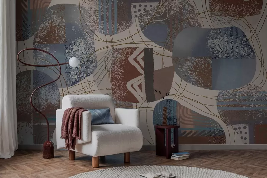 murais de parede abstração contemporânea w04871