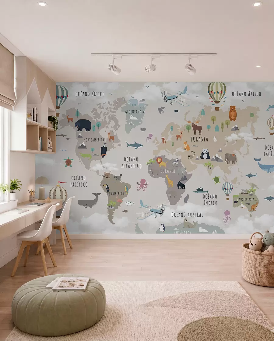 murais de parede Atlas animal em espanhol c00002es