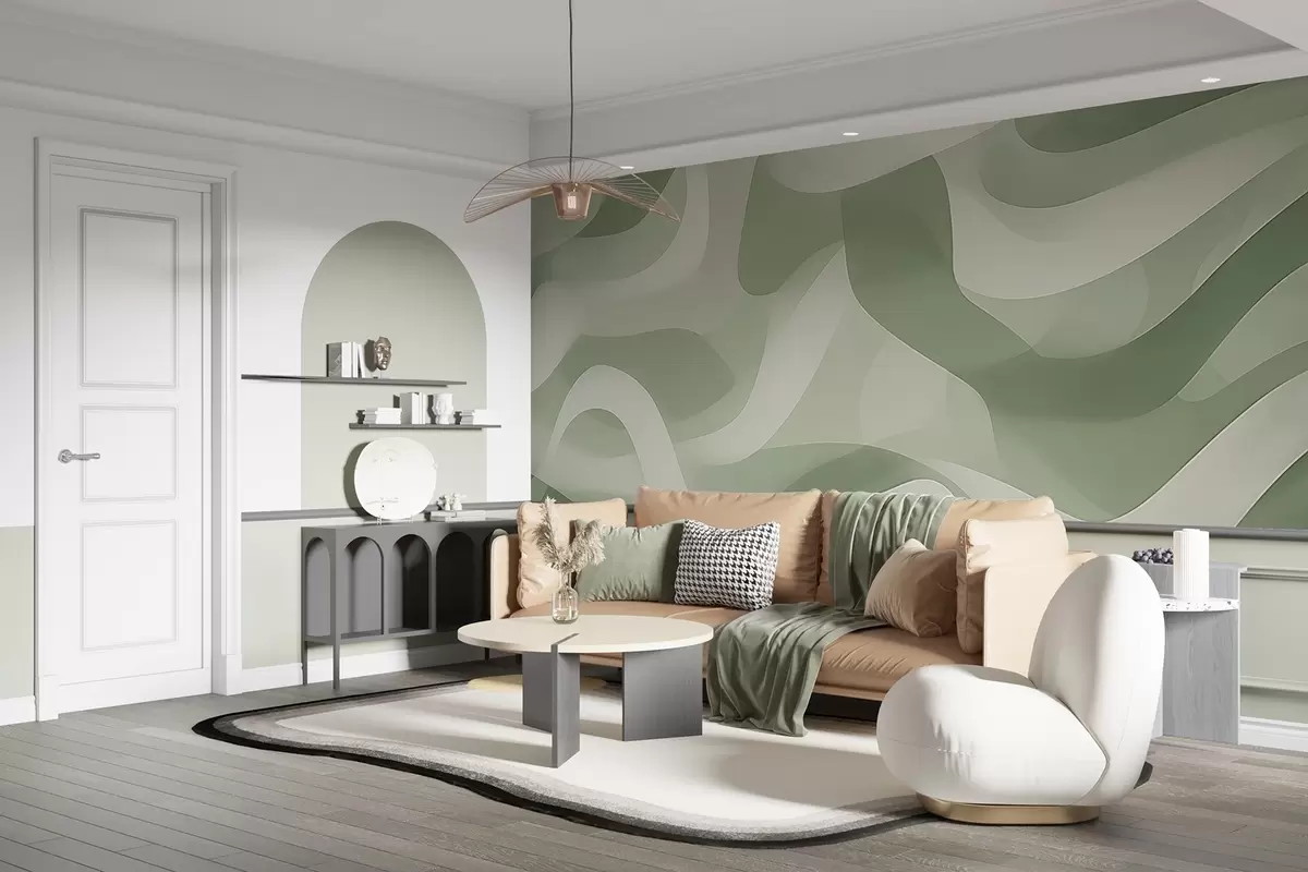 murais de parede Ondas abstractas w04888