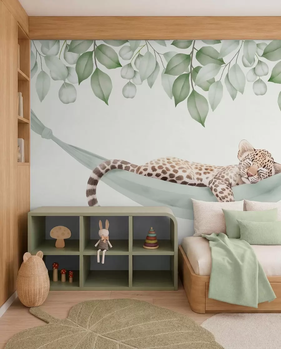 murais de parede Sesta do leopardo w04881