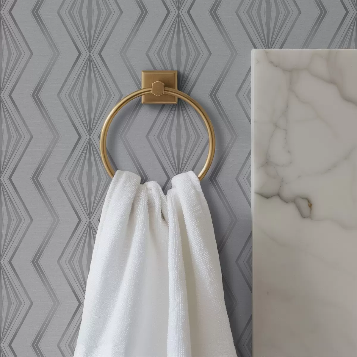 Papel de parede Padrão geométrico cinza claro em losango a00973v2