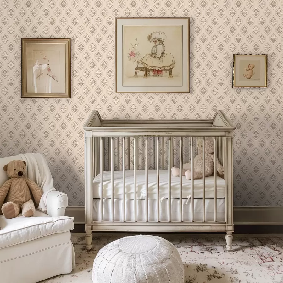 murais de parede Motivos de gotículas em pó com uma flor sobre um fundo quente a00977v2