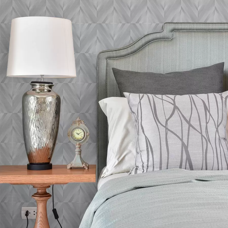 murais de parede Geometria de traços angulares numa paleta cinza-azulada fria a00983v2