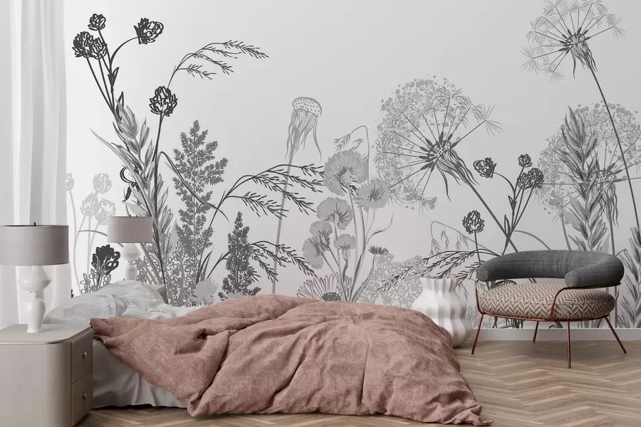 murais de parede Flores silvestres w04943v3