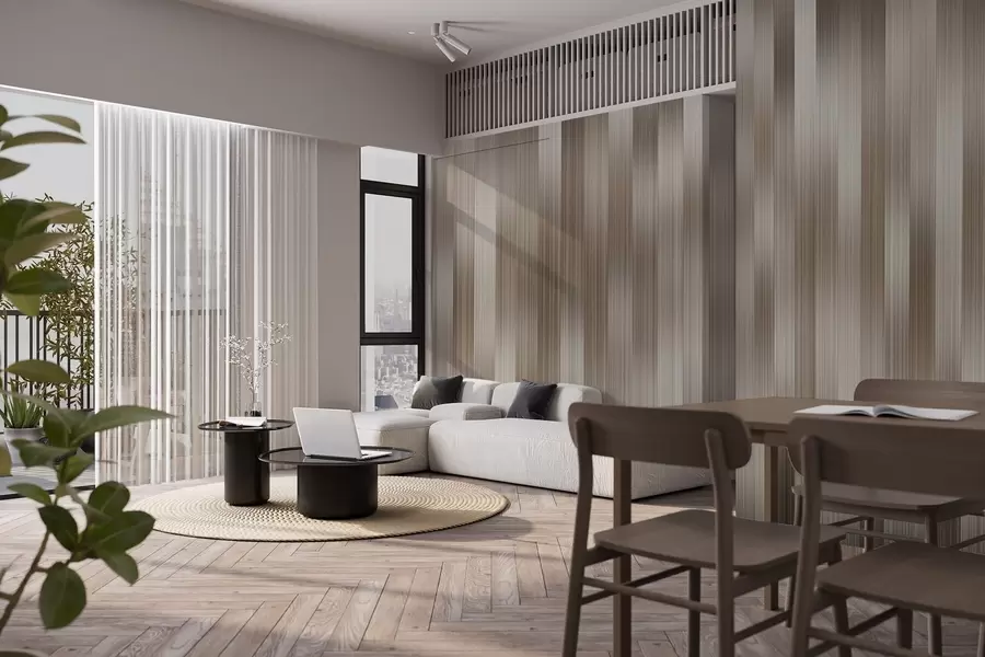 murais de parede Harmonia das linhas verticais w04952v1