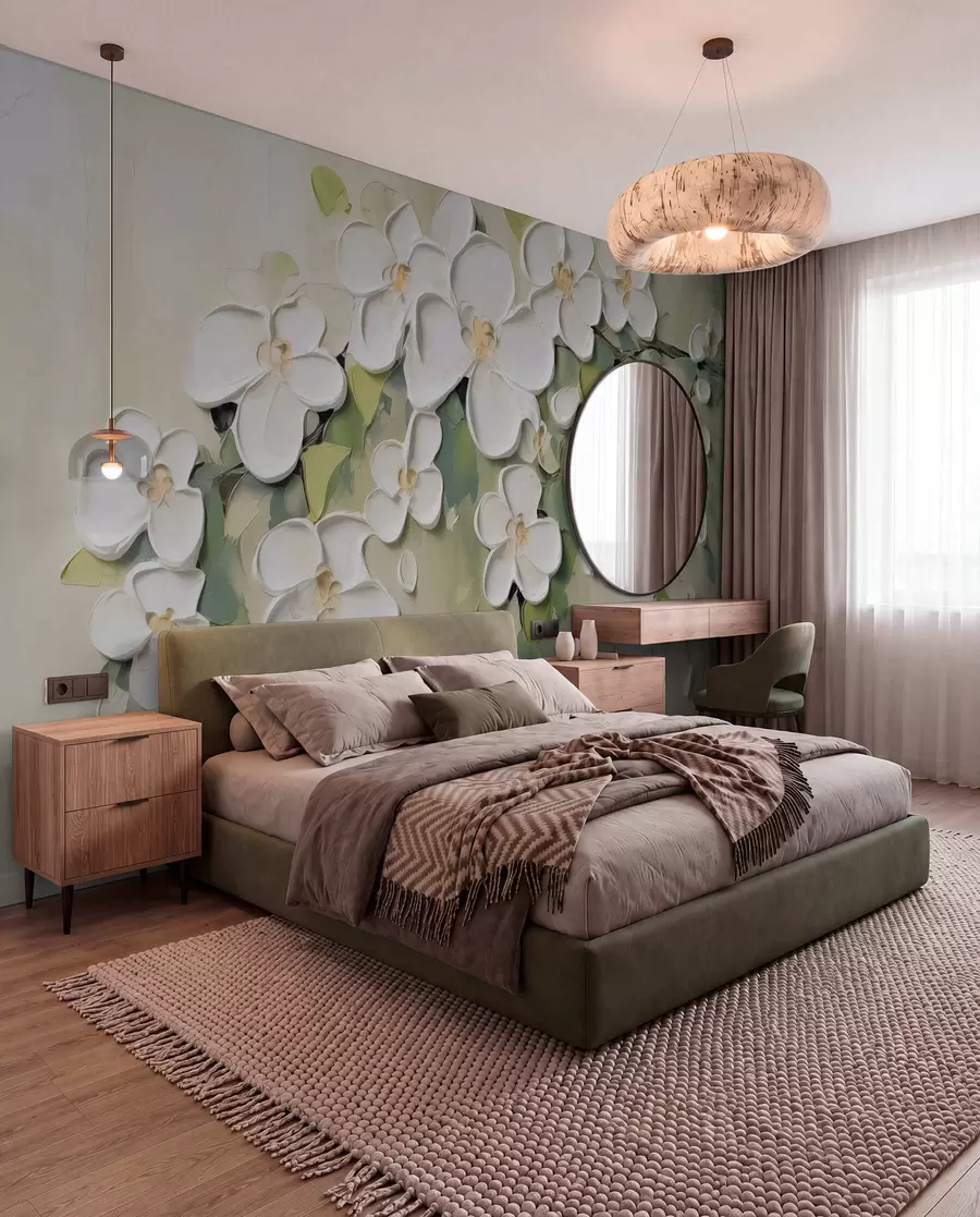 murais de parede Um ramo com flores w04978
