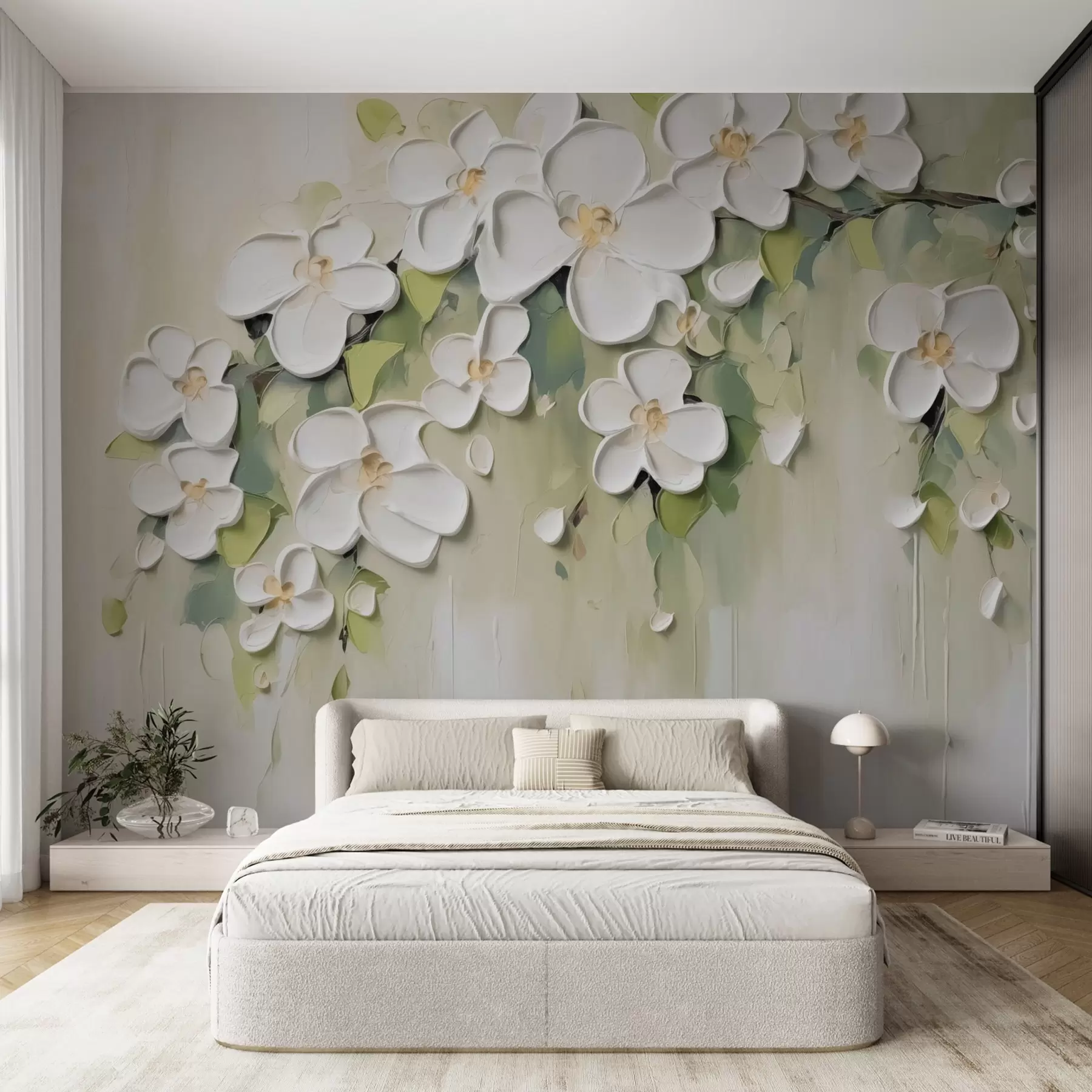 murais de parede Um ramo com flores w04978