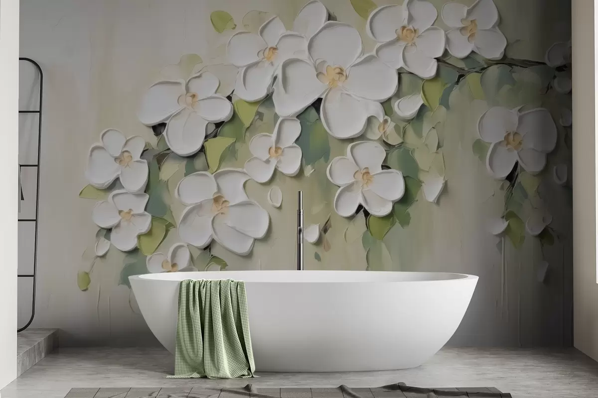 murais de parede Um ramo com flores w04978