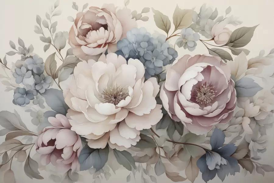 murais de parede Flores delicadas w04982