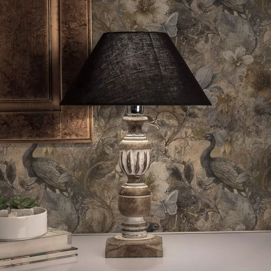 murais de parede Colagem floral envelhecida com pavões e borboletas a00897