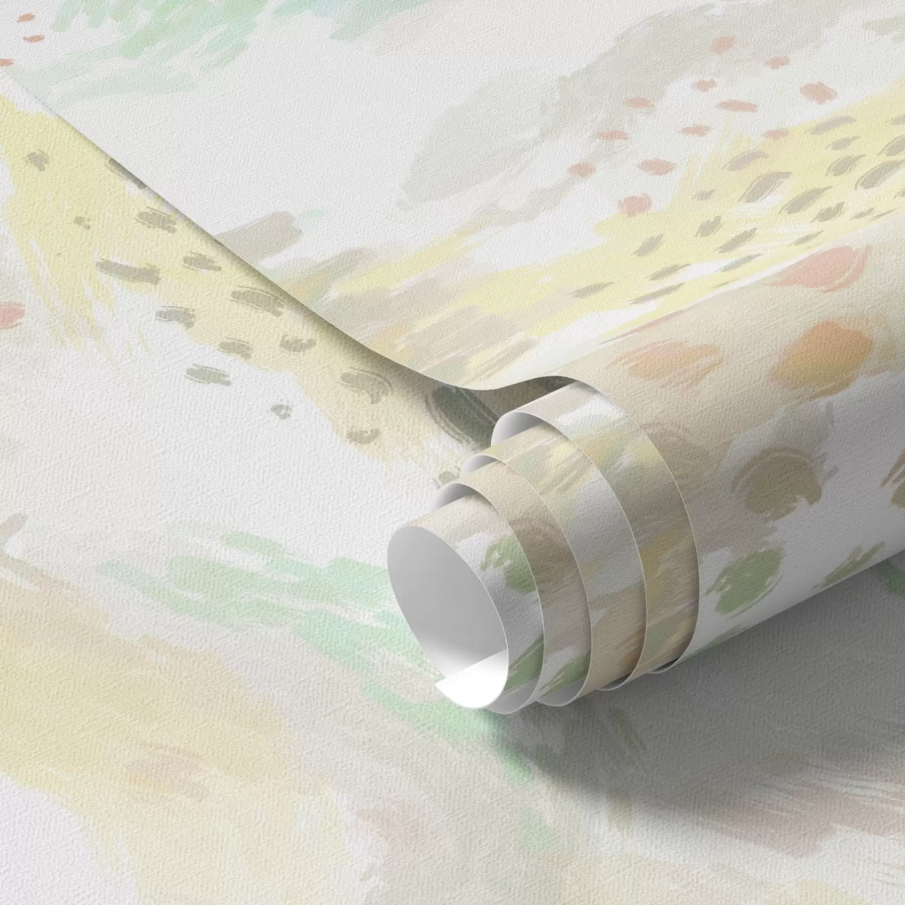 murais de parede Pinceladas leves em tons pastel sobre um fundo quase branco a00999