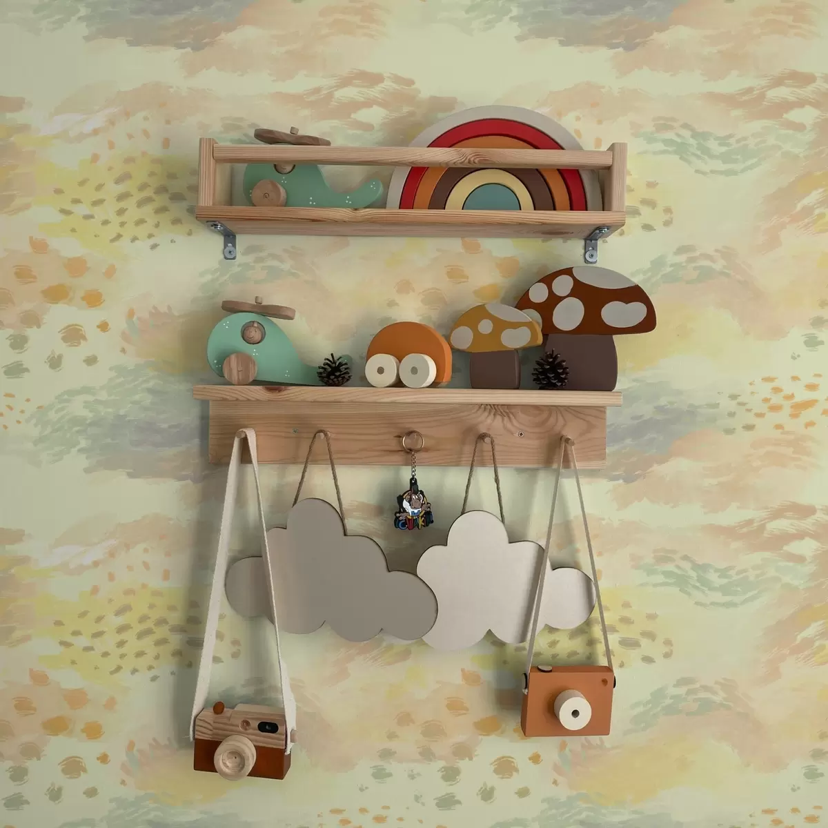 Papel de parede Pinceladas em tons pastel numa paleta de amarelos cremosos e quentes a00999v1