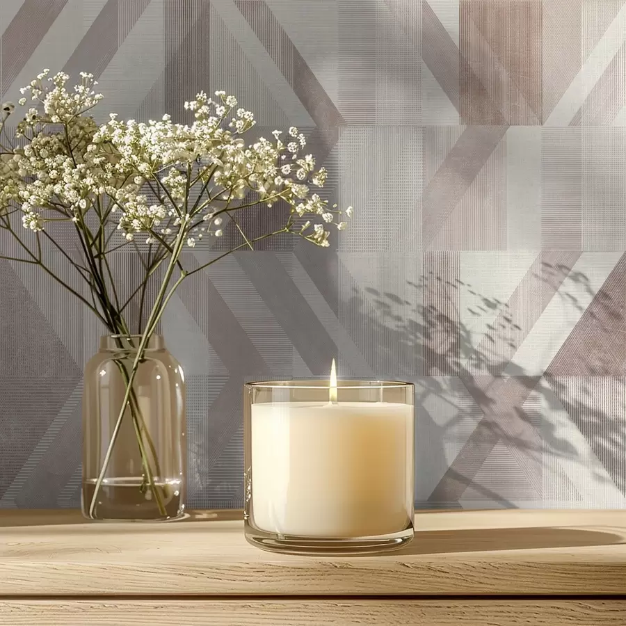 murais de parede Setas geométricas quentes em tons bege-areia a01056v2