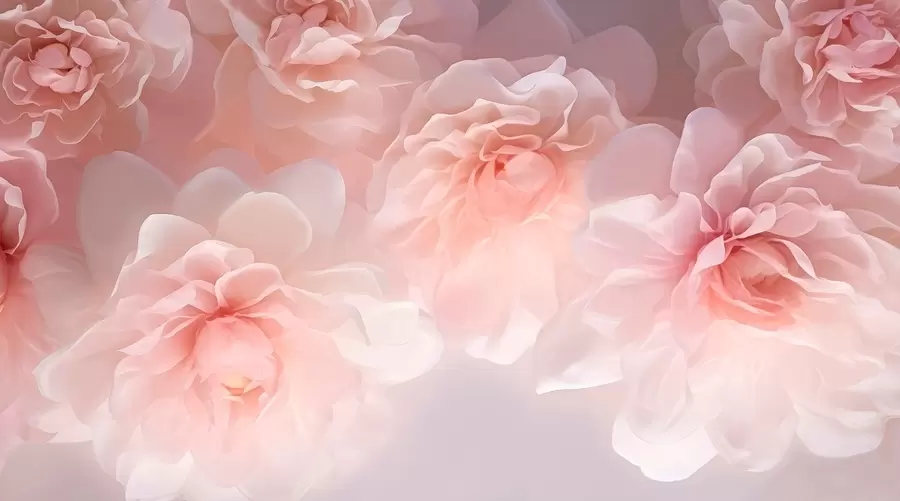 murais de parede Peônias w04919