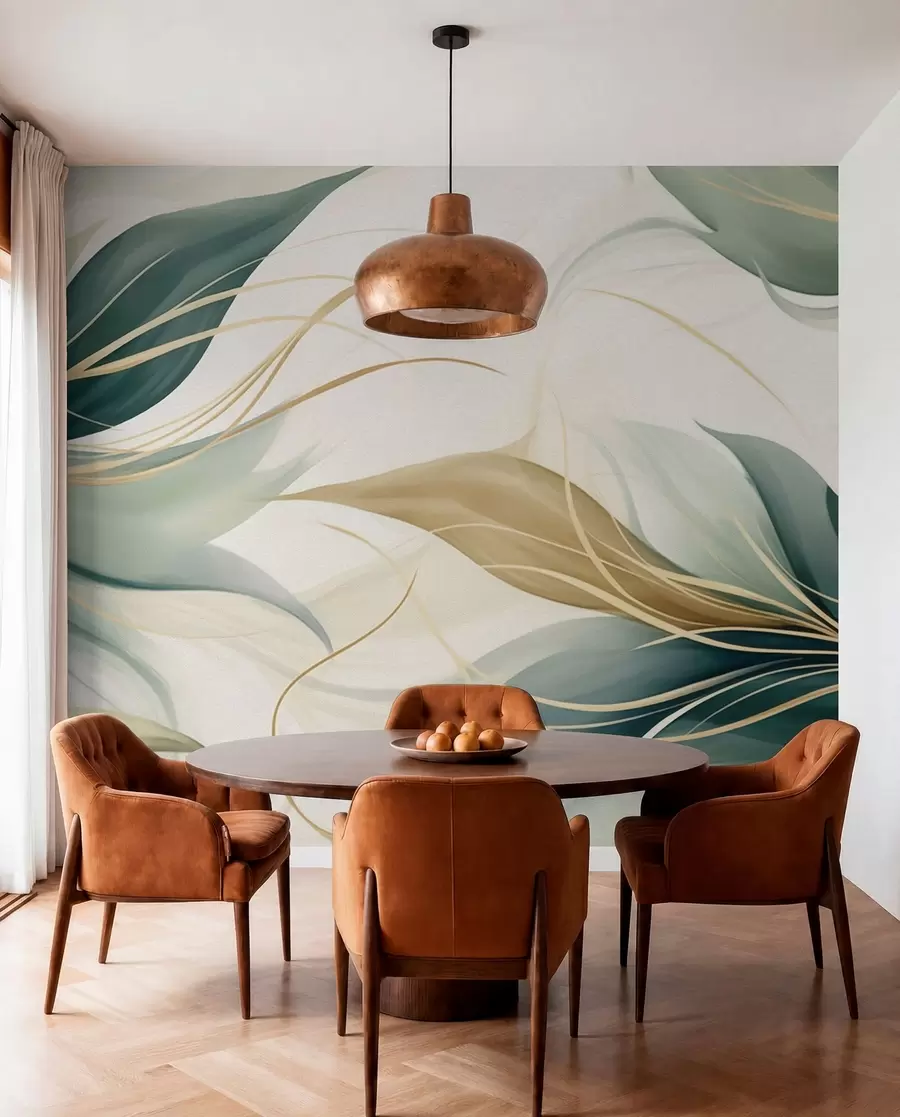 murais de parede Folhas abstractas w04990