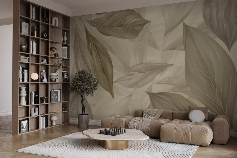 murais de parede Folhas delicadas abstratas w04969