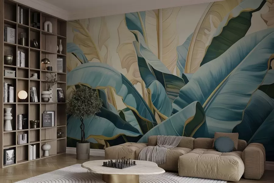 murais de parede Folhas grandes de bananeira w05005