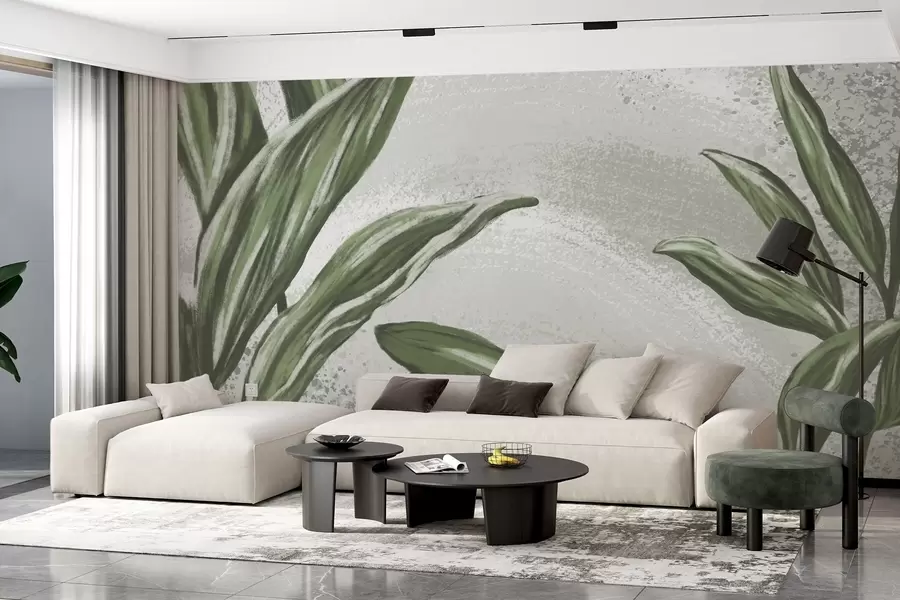 murais de parede Vegetação exuberante num cenário texturizado w01682