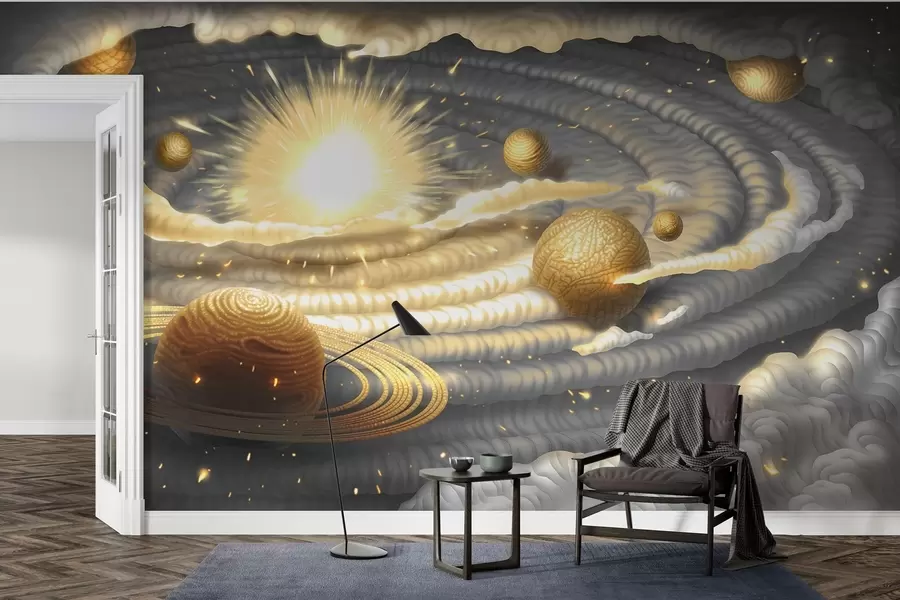 murais de parede Dança cósmica dos corpos celestes w01967