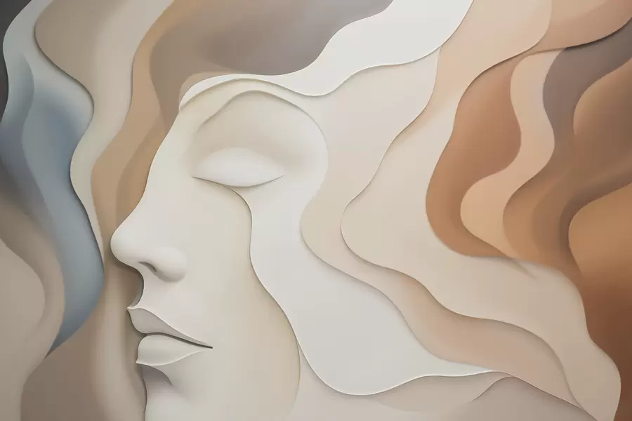 murais de parede Rosto abstrato w04869