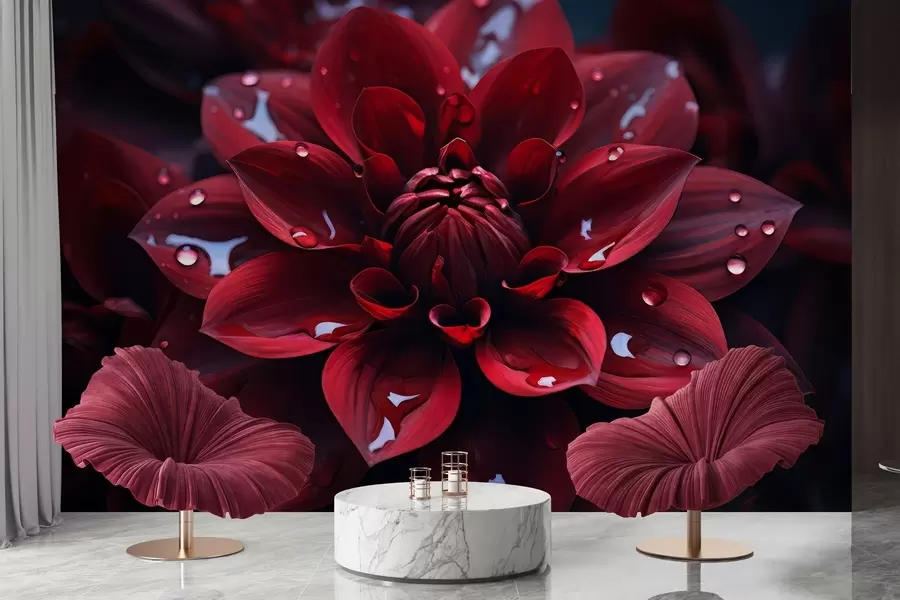 murais de parede Crisântemo suculento w05057