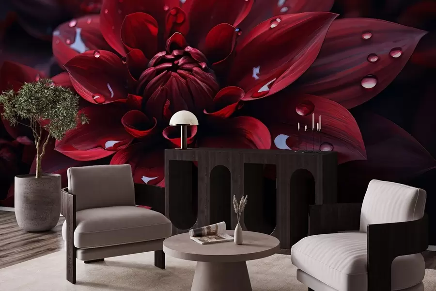 murais de parede Crisântemo suculento w05057