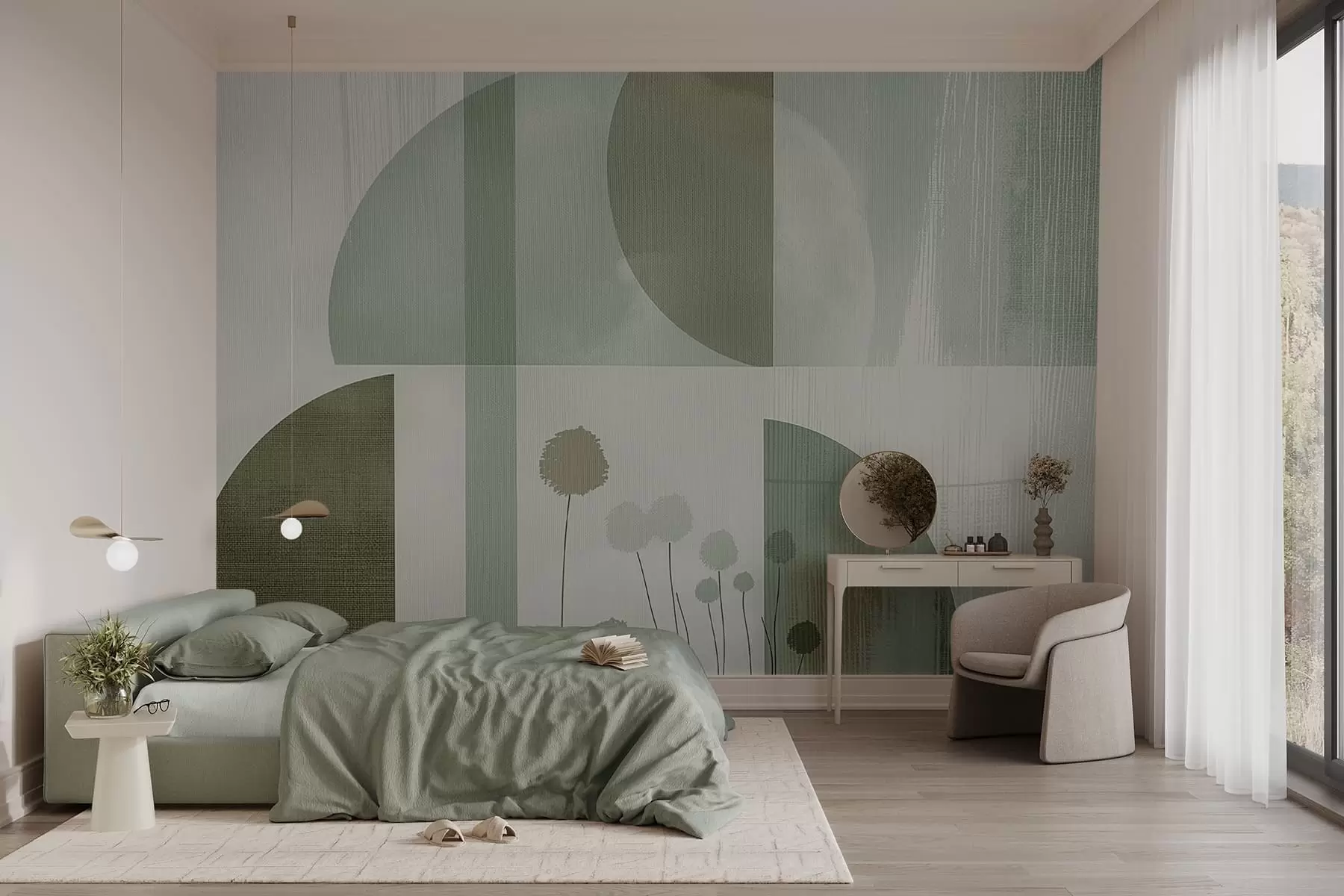 murais de parede Flores e textura w09627v2