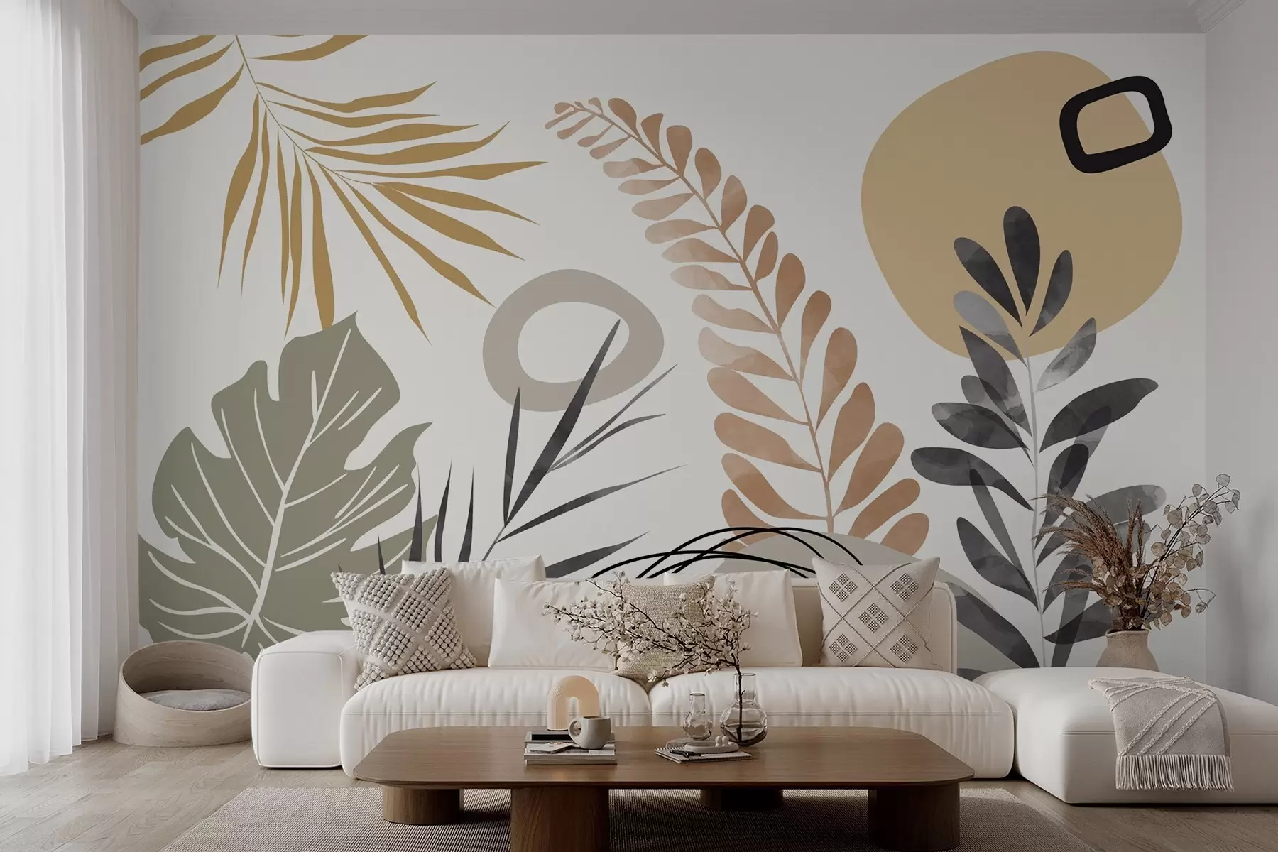 murais de parede Abstração com vegetação w05137