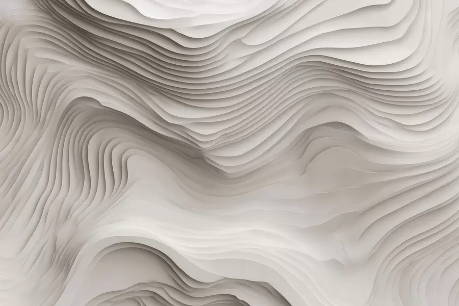 murais de parede imitação de relevos volumosos em tons de bege w05061v1