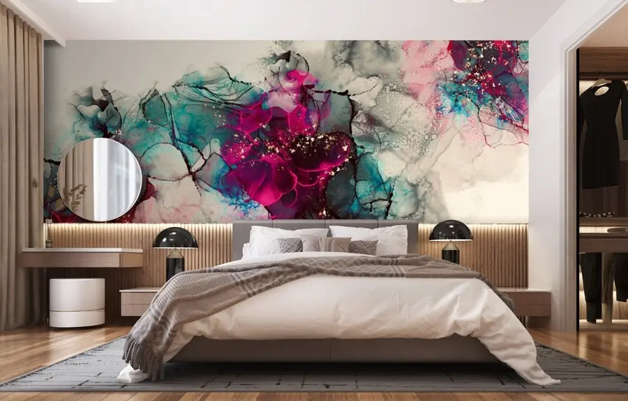 murais de parede Misturando vermelho e azul u71832