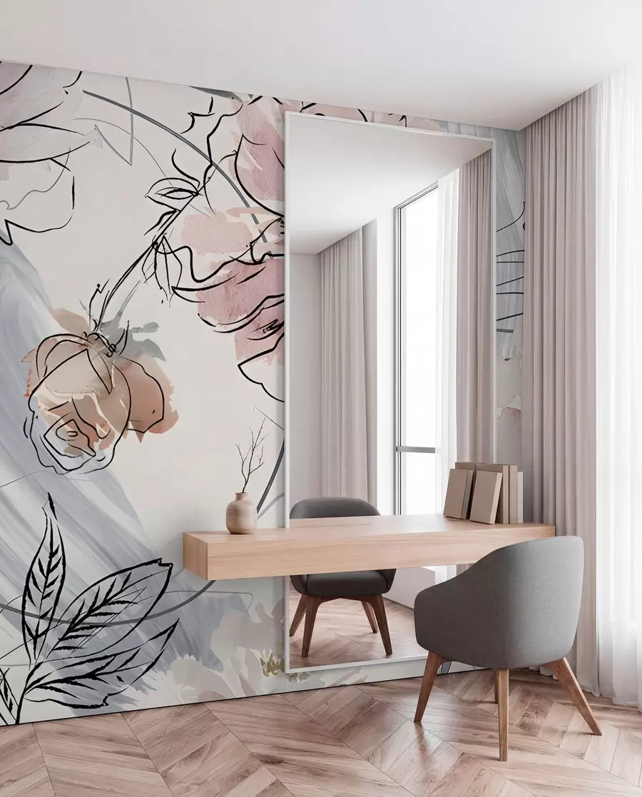 murais de parede Flores em aquarela u71515