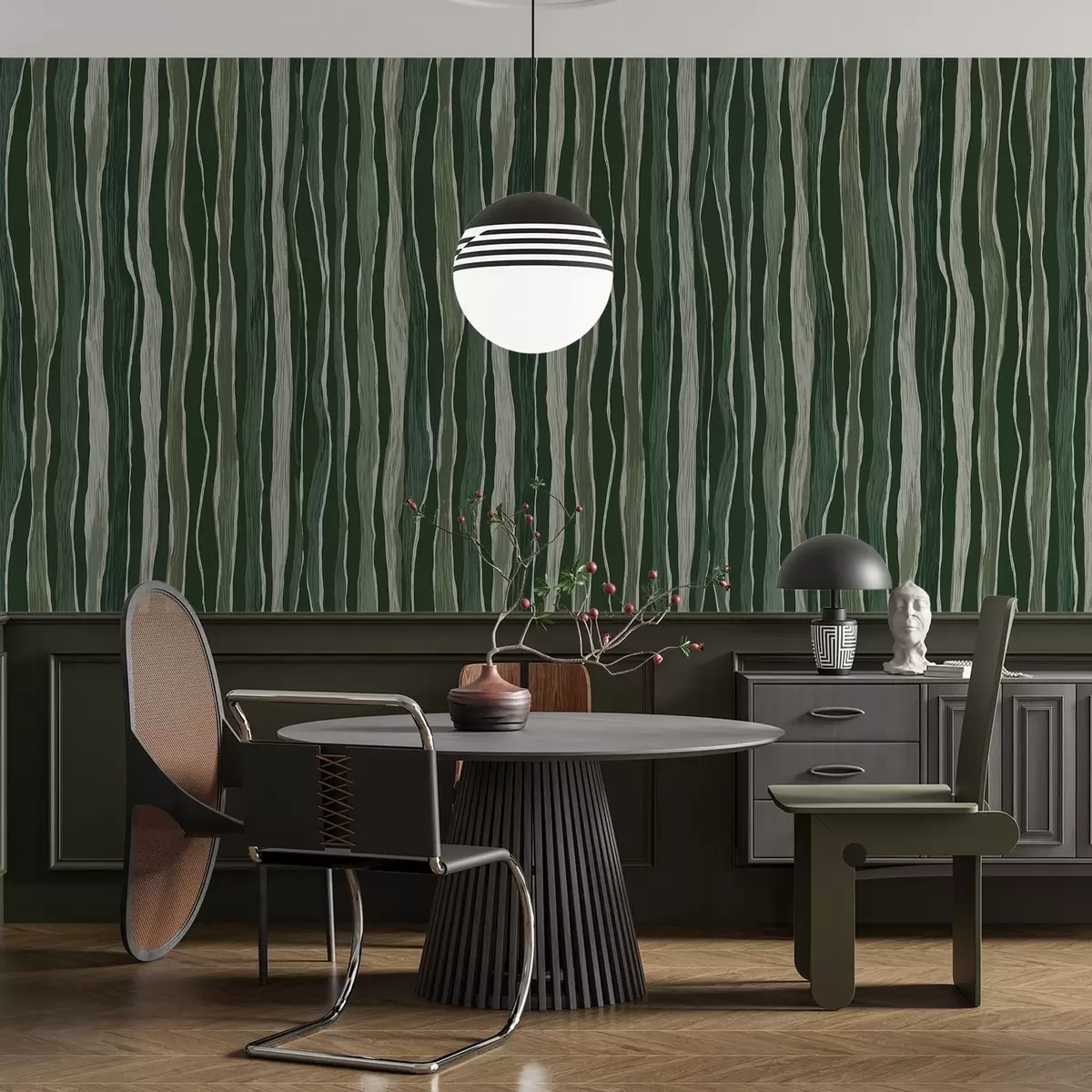 Papel de parede Listras onduladas a01150v2