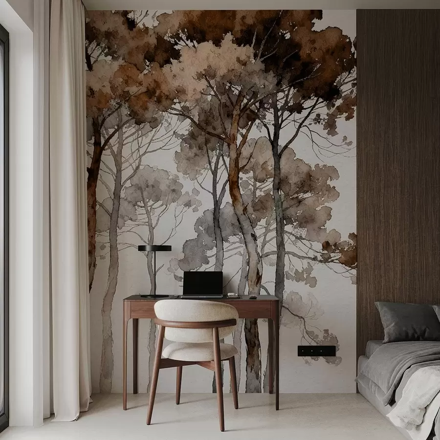 murais de parede Pinheiros pintados w05173v1