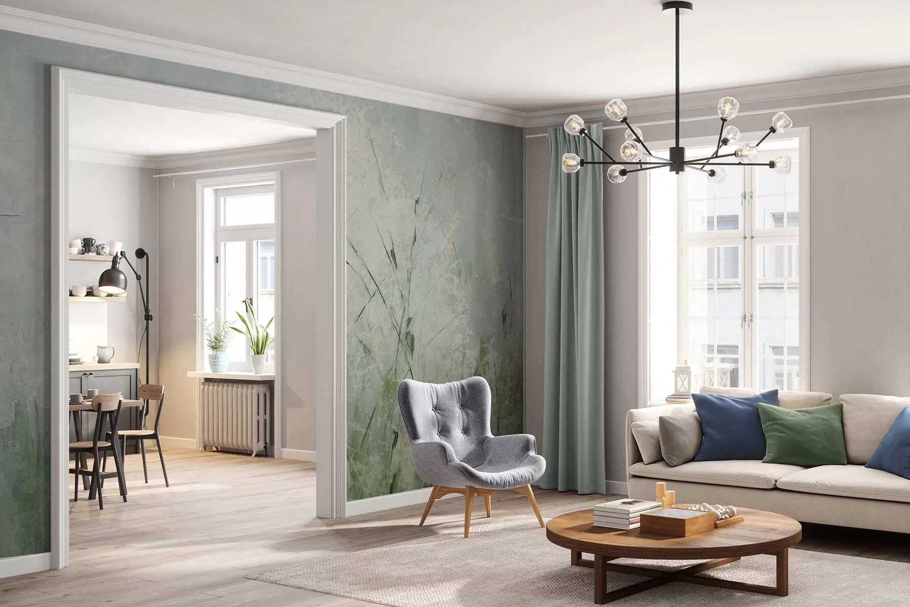 murais de parede Leveza da relva w05176