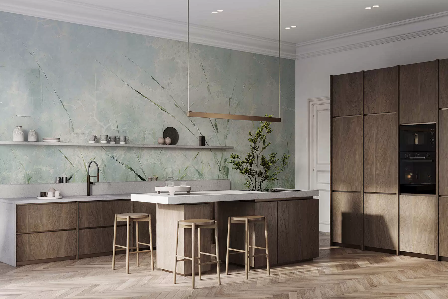 murais de parede Leveza da relva w05176