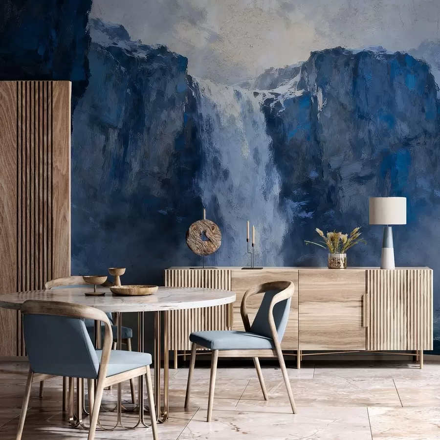 murais de parede Cascata pintada em estilo grunge w05177